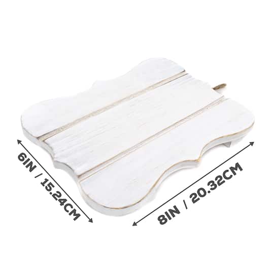 ArtSkills® Small Rustic Whitewash Wooden Plaque, 3ct.